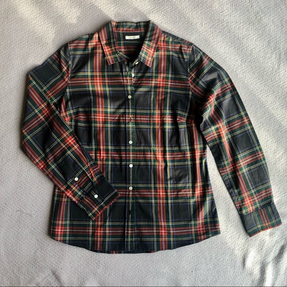 J. Crew plaid button down long sleeve